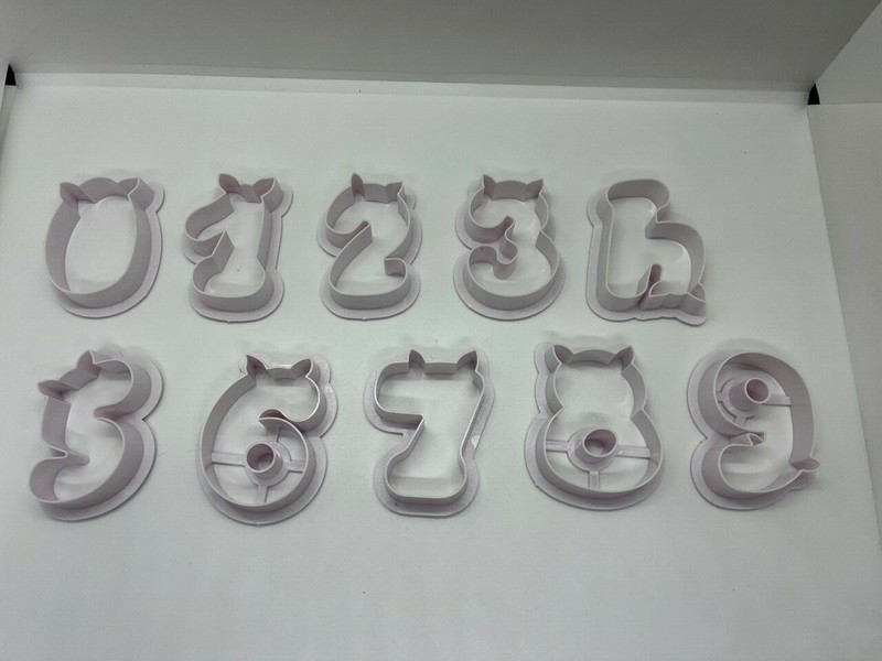FORMINE STAMPI BISCOTTI CAKE NUMERI ANIMALI 0 9 PASTA DECORAZIONI PARTY TORTA