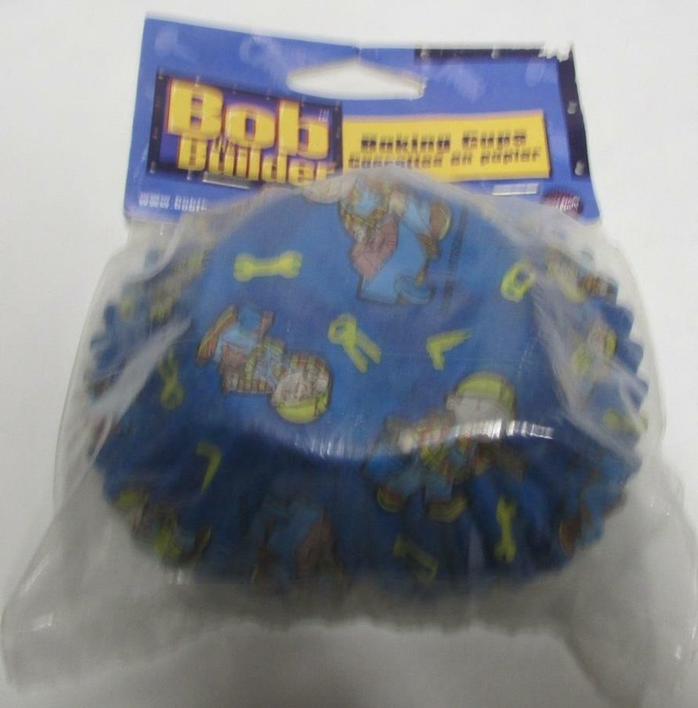 Bob the Builder Baking Cups for cupcakes 50 counts 2 inch diameter vintage USA