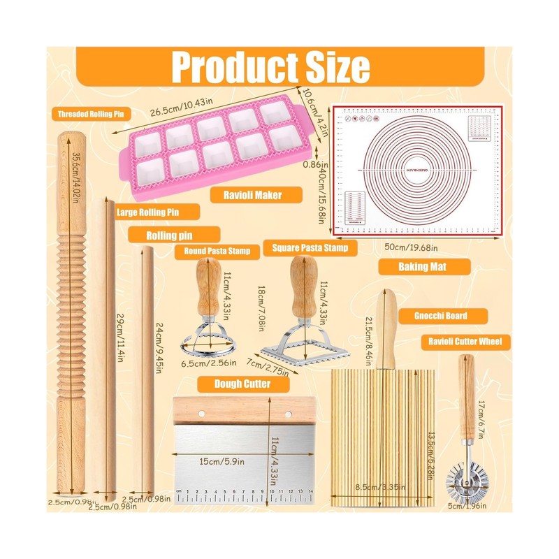 Pasta Making Tools, 10 PCS Pasta Making Kit with 1 Ravioli Make... USA FAST SHIP gallery