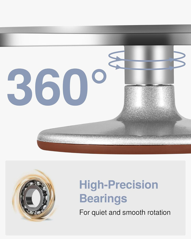 Cake Turntable, 12'' Aluminium Alloy Cake Stand, Cake Decorating Kit with 3 Icin gallery