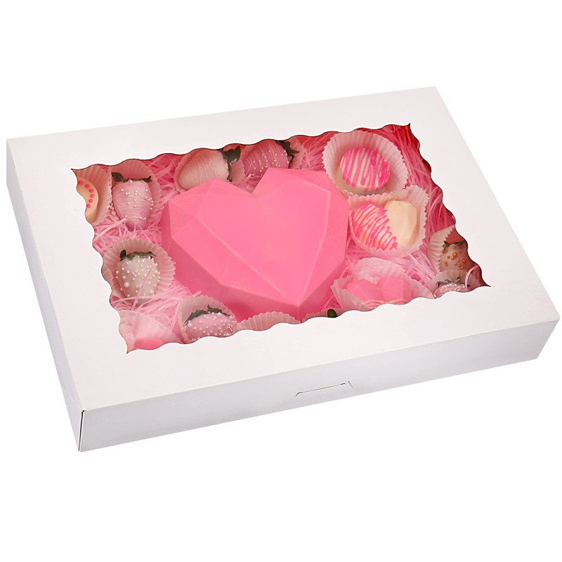 20pack 16″ X 11″ X 2.5″ Bakery Boxes With Window Hold 12 Donuts Autopopup Large