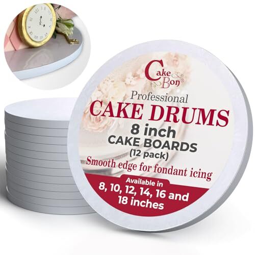 Cake Boards – Sturdy 1/2 Inch Cake Drums – Professional Smooth Straight Edges…