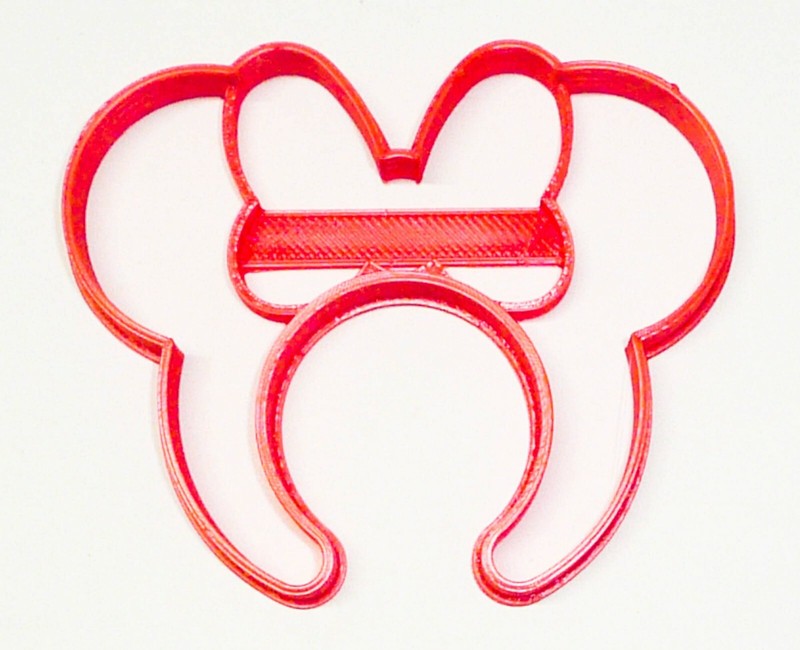 MINNIE MOUSE EARS HEADBAND WITH BOW CARTOON CHARACTER COOKIE CUTTER PR3309