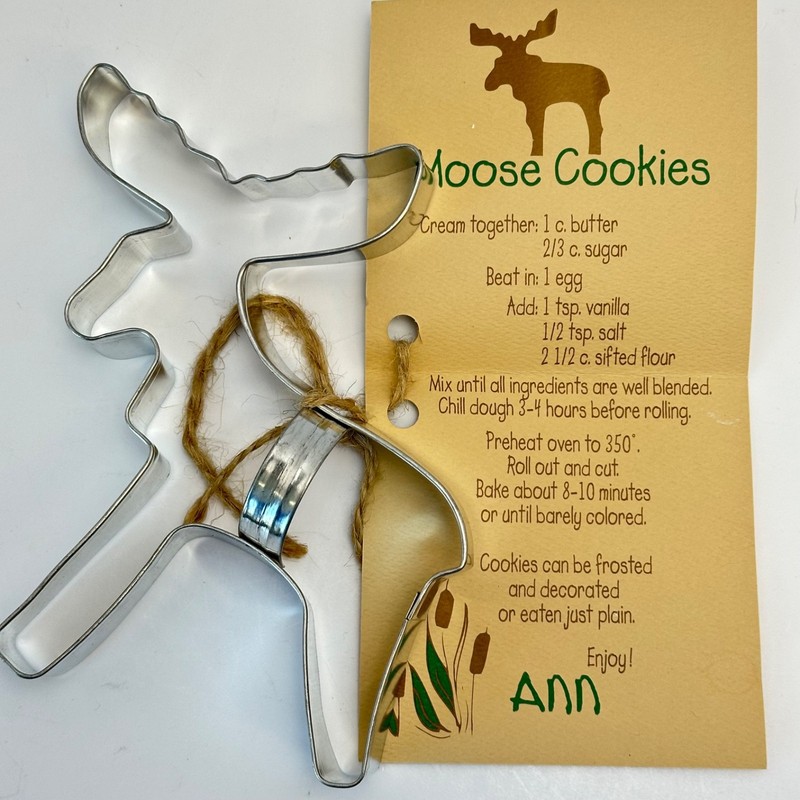 Moose Cookie Cutter Handle & Recipe Ann Clark 6” Moose Cookies *NEW* gallery