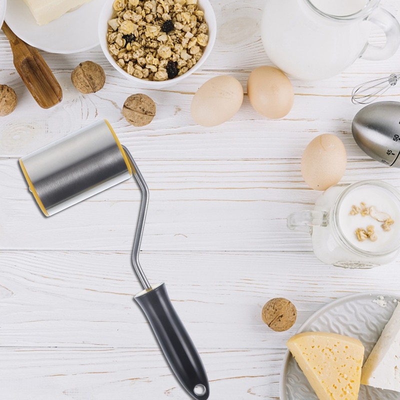 Stainless Steel Biscuit Grinding Tool Baking Roller Pin Pizza Dough