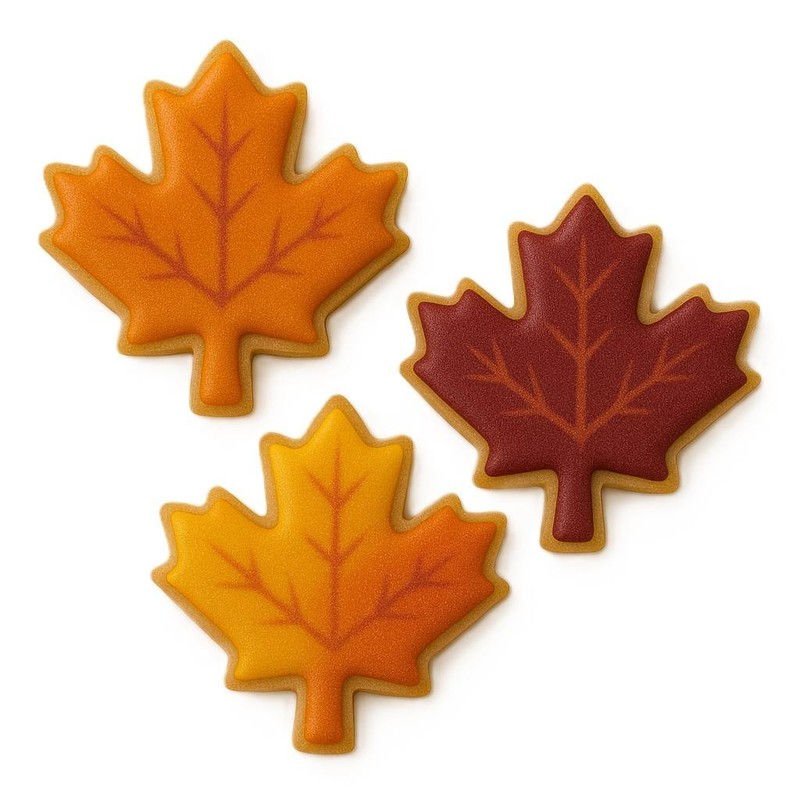 6 Piece Mini Thanksgiving Cookie Cutter Set Turkey Autumn Leaf Pie Crust Metal F gallery