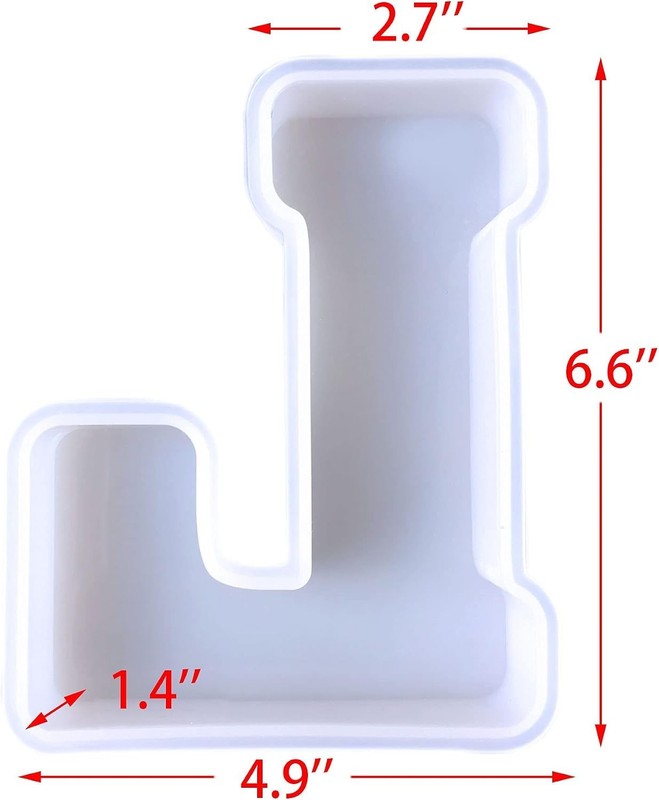 6 inch Alphabet Silicone Letter Mold - 26 Pack Resin Casting gallery