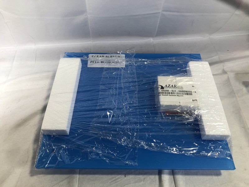 Azar Displays Acrylic Sign Holder 8.5"W x 11"H Silver Standoffs Hardware
