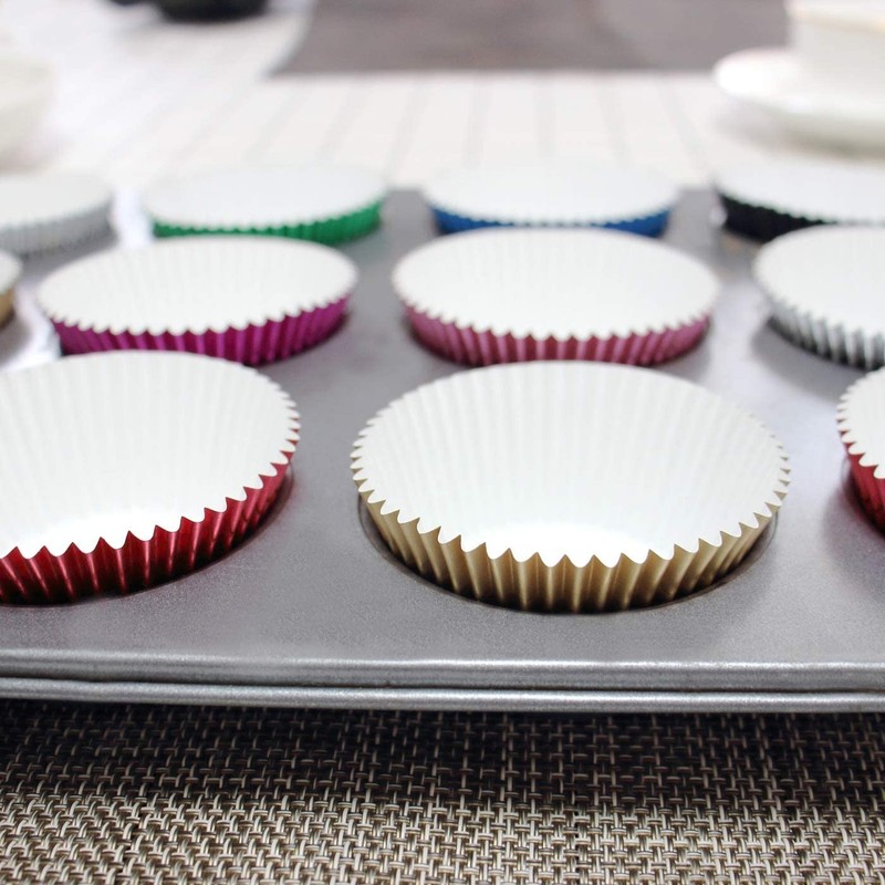 200 Pcs Gold Foil Cupcake Liners Standard Baking Cups Muffin Paper Cases gallery