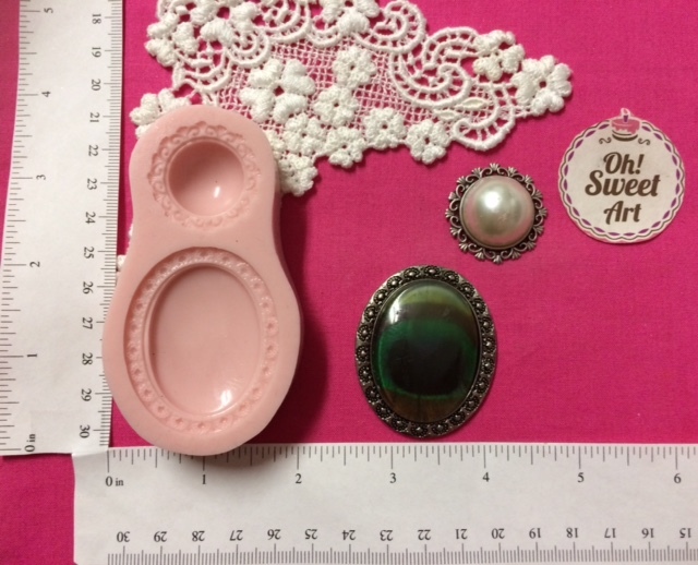 Fancy Brooches silicone mold fondant cake decorating cupcakes soap FDA gallery