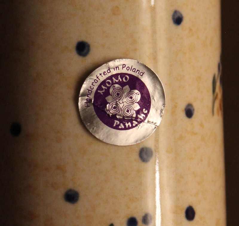 Polish Pottery Rolling Pin – 12" Long - Boleslawiec MOMO Panache NEW/Tagged gallery
