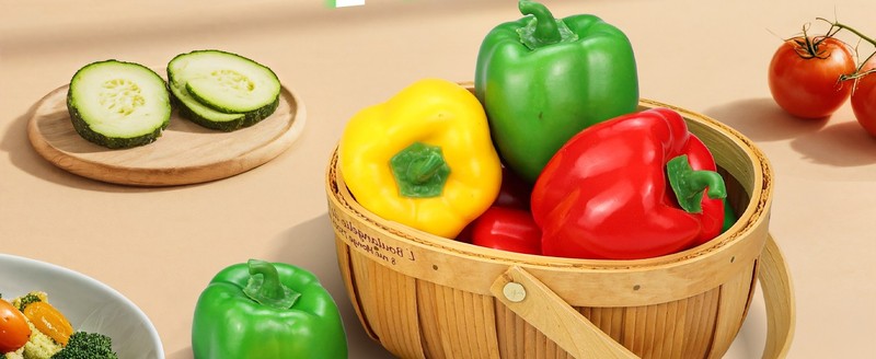 6 Pcs Fake Bell Peppers, Fake Vetables for Decorat, Artificial Bell gallery
