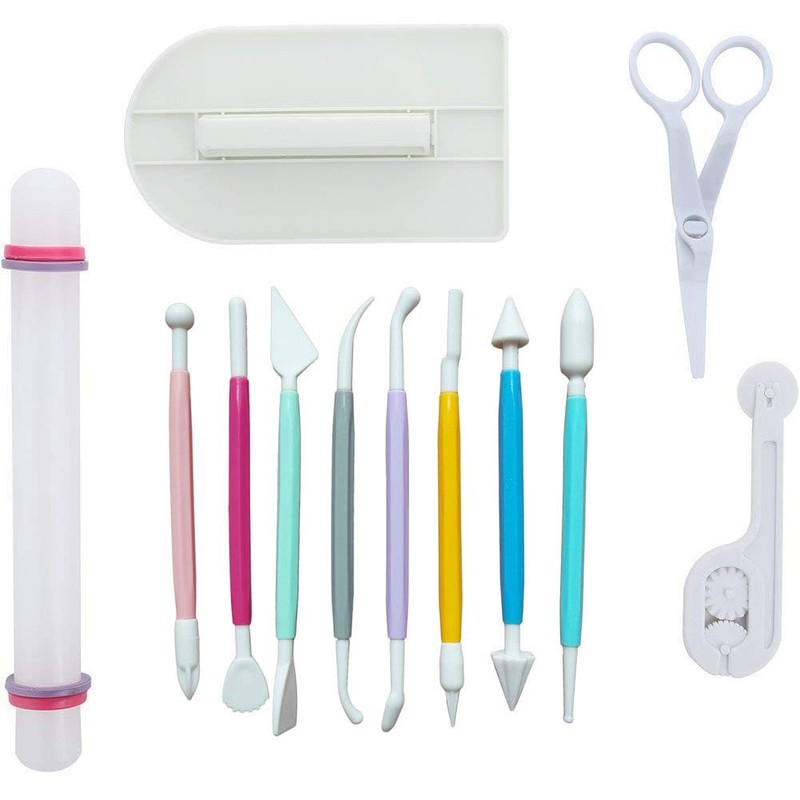 Marshmallow Fondant Cake Decorating Hand Tool 12 Pcs 5 Sets Sugarcraft Gumpas…