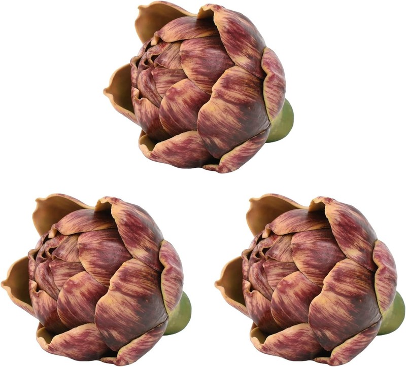 Artificial Artichokes, 3Pcs Small ple Red Simulat Artichoke Fake