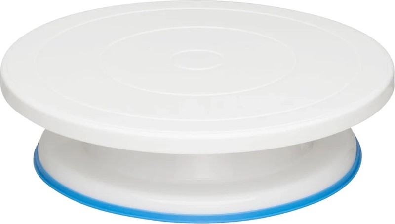 11” Revolving Plastic Cake Turntable Stand with Non-Slip Base for Decorating