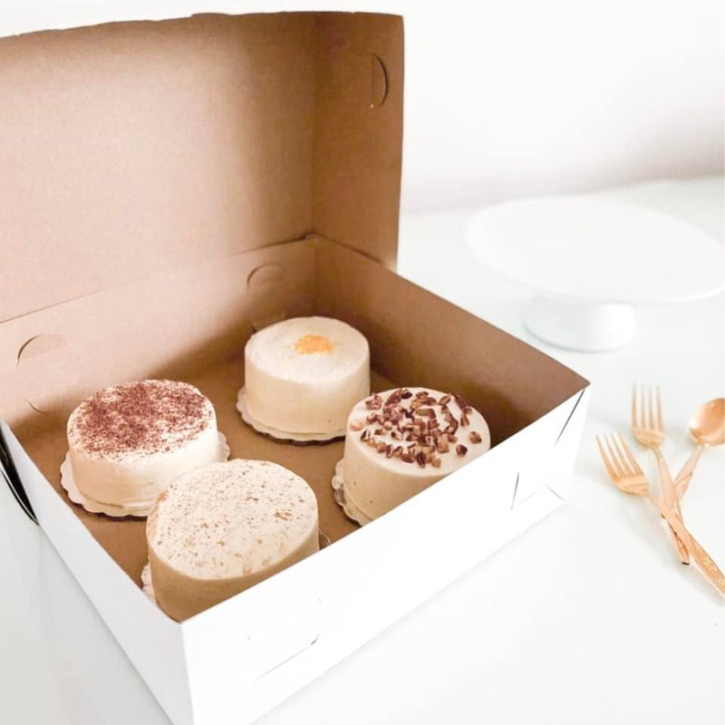 [ 40 Pack ] White Bakery Pastry Boxes - 10 x 10 x 5 In. gallery