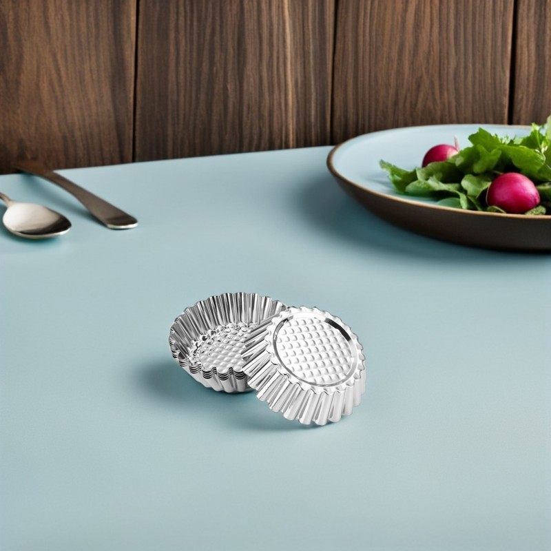 20 Pcs Mini Baking Moulds Stainless Steel Tart Molds Tart Tin Pans Nonstick gallery