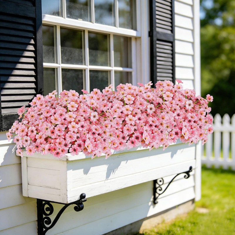 AmyHomie 20 Bundles Artificial Flowers for Outdoor Outside 20 PCS, Pink gallery