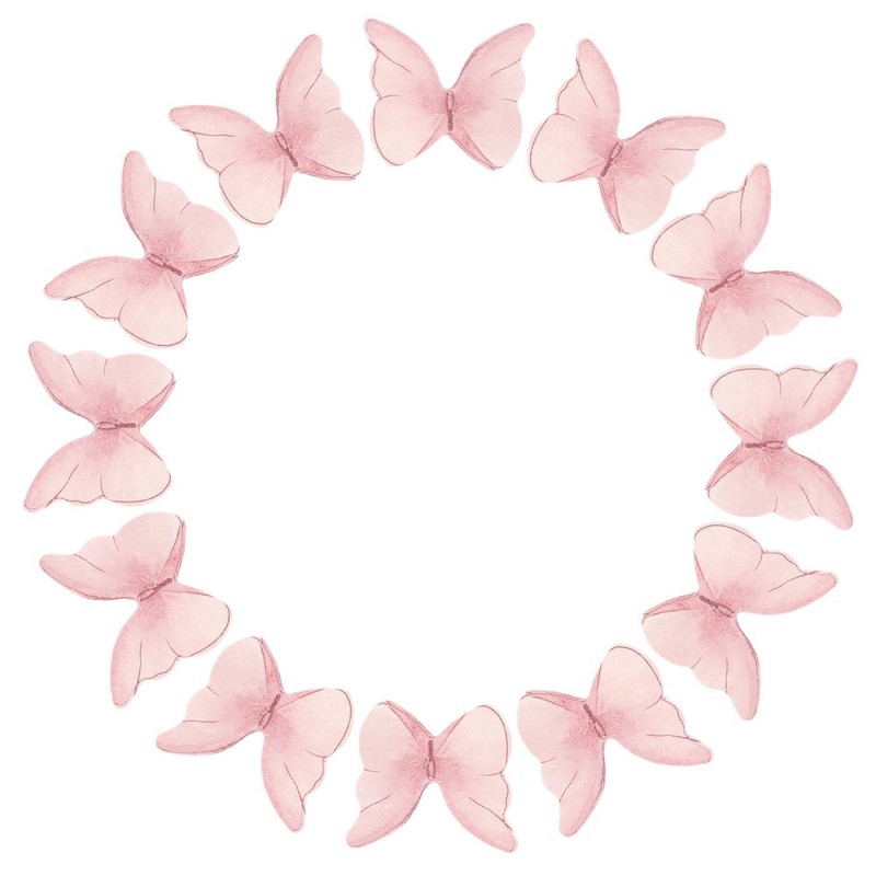 48Pcs Assorted Color Paper Butterfly Cake Inserts for Birthday Party Decorating