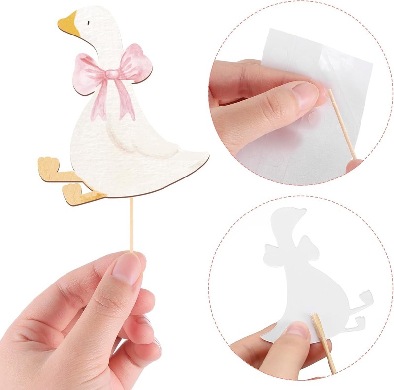 36 Pcs Pink Silly Goose Cupcake Toppers Silly Goose Baby Shower Birthday gallery