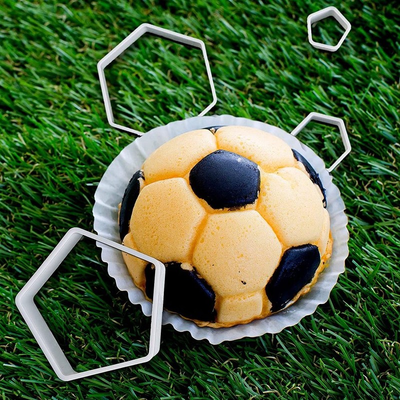 Football Pattern Cookie Cutters Football Cake Fondant Hexagon for Kitchen8790 gallery