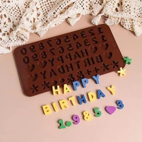 2 pcs Number Chocolate Molds and Letter Silicone Number Letter Silicone Molds gallery