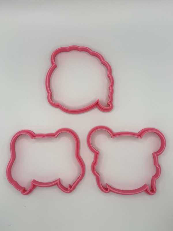 K-Pop Cookie Cutter Set 3D Printed Fondant – Ramen Cup, Cat, Bird, Chibi Faces gallery