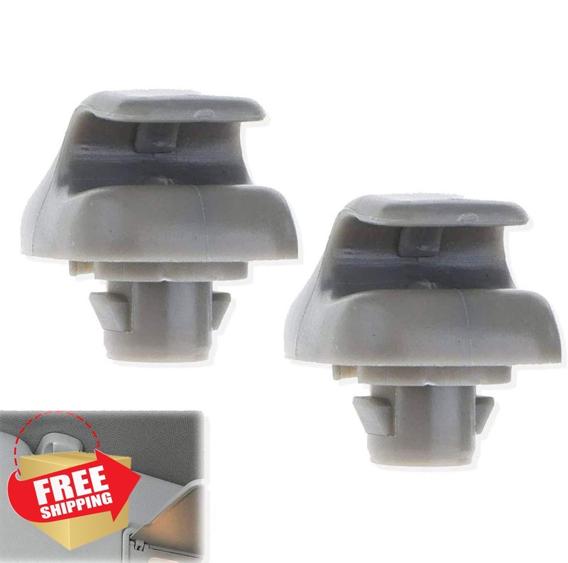 Poweka Sunvisor Clip Hook Gray Pack of 2 Accord Civic