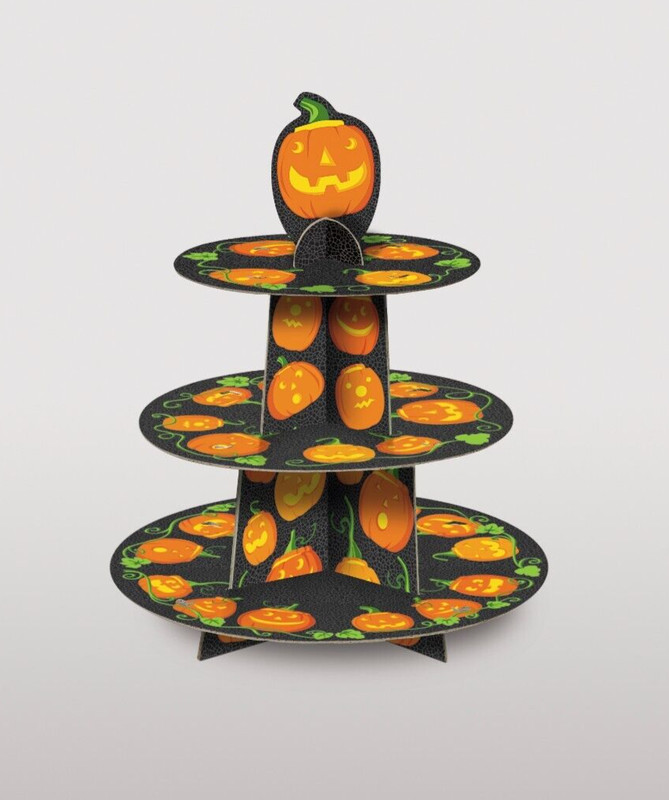 Halloween Cupcake Tree Tower Pumpkins Holds 24 Cupcakes New