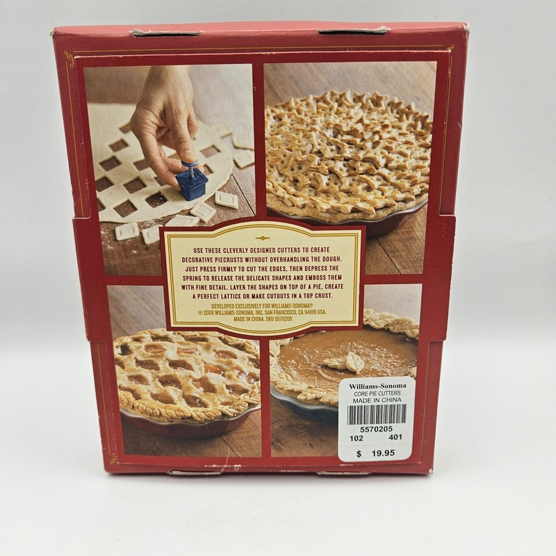 Williams Sonoma Decorative Pie Crust Cutters - Diamond, Star, Circle, and Leaf gallery