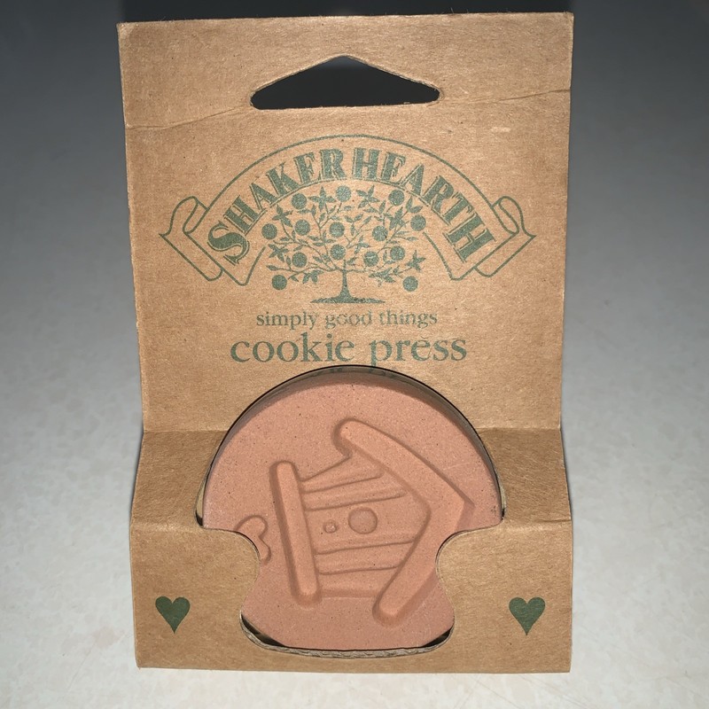 Vintage NEW~Shaker Hearth Cookie Press /Handle House Baking by Wilton 1996 CUTE!