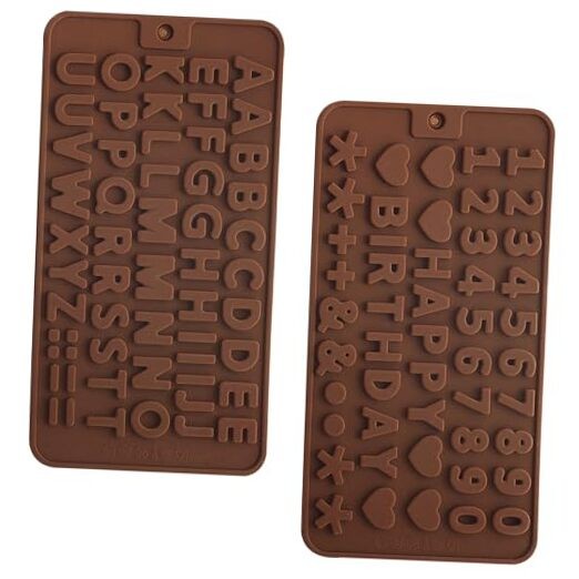 2 pcs Number Chocolate Molds and Letter Silicone Number Letter Silicone Molds gallery