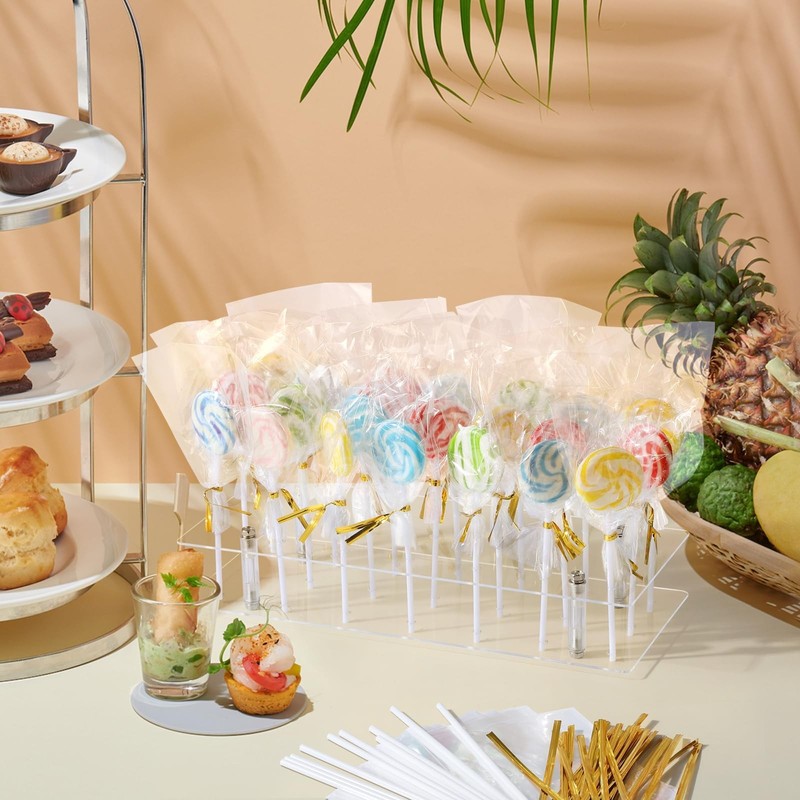 Cake Pop Stand with Sticks Kit, 21 Holes Lollipop Display Stand, Acrylic Cake... gallery