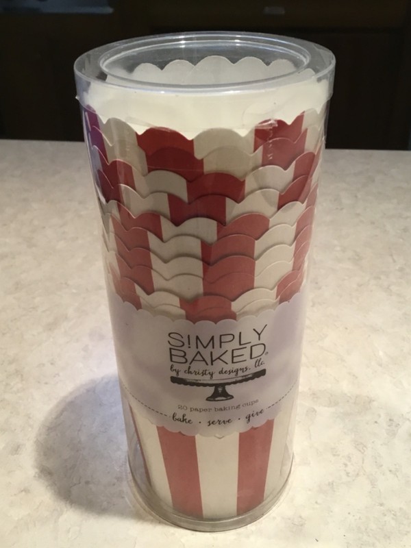 Simply Baked Paper Baking or Snack Cups Red White Stripes - 19 gallery
