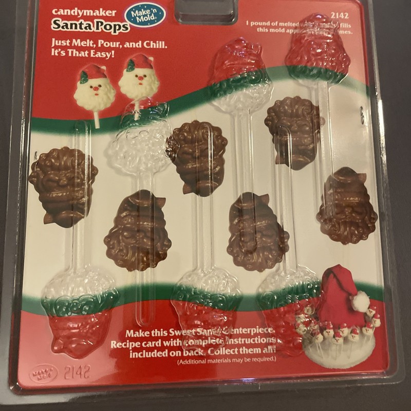Vintage New Make ‘n Mold Candy Mold Candy Maker Santa Pops Holiday Lollipop