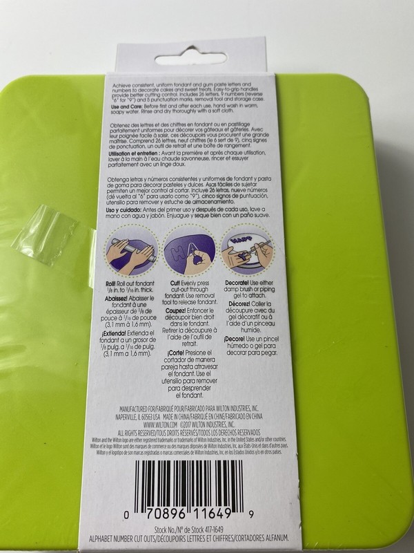 Wilton Alphabet Fondant Cutter Set - Box Set, Brand New, Perfect for Cake Decor! gallery