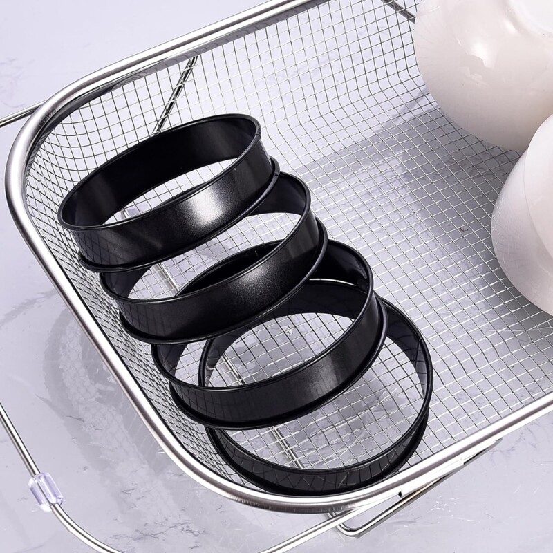12 PCS Crumpet Molds Crumpet Rings English Muffin Rings Double Rolled Tart Rings gallery