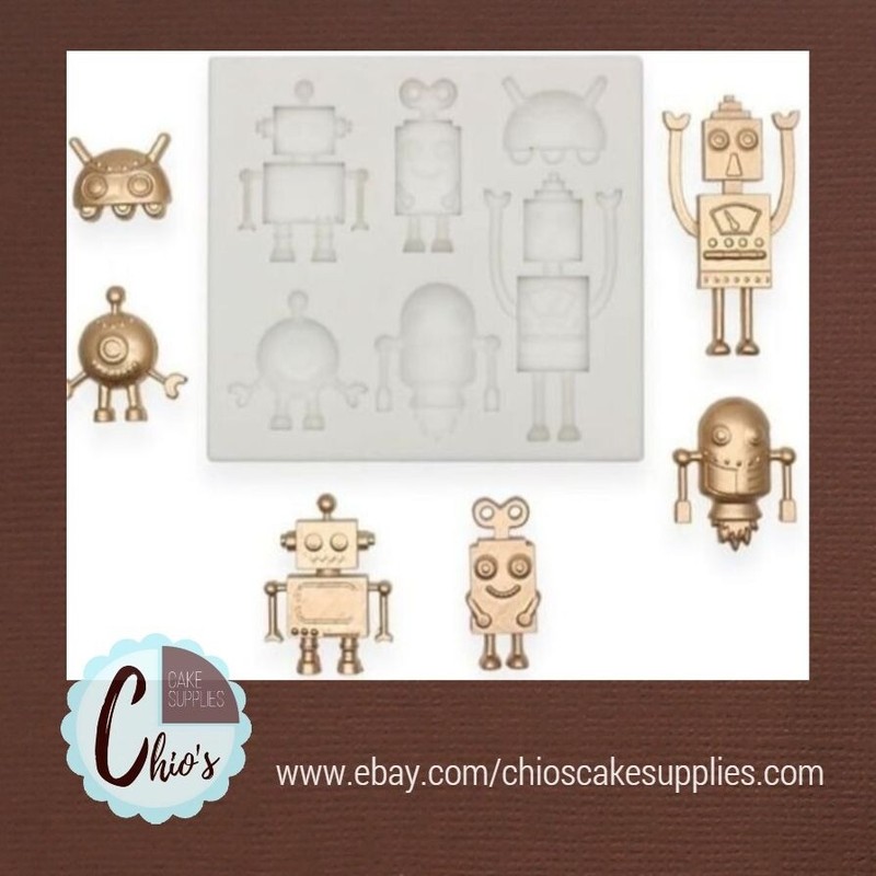 Robot silicone mold, 6 different designs gallery