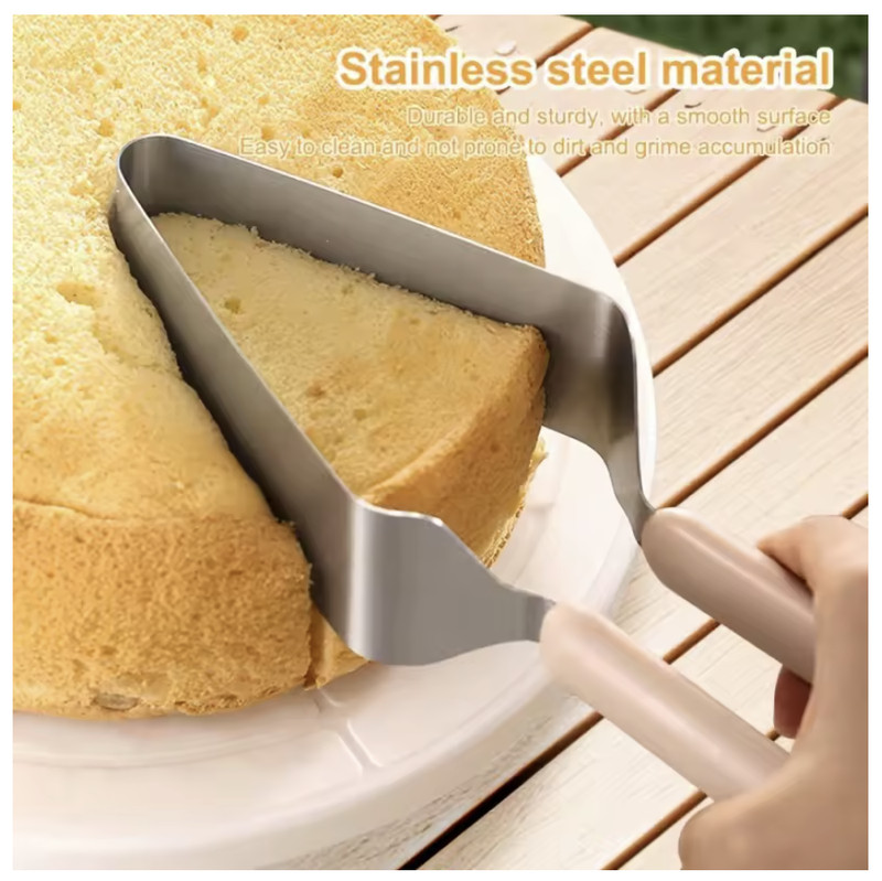 Stainless Steel Cake Cutter - All-in-One Slicing Tool for Even Cake Portions gallery