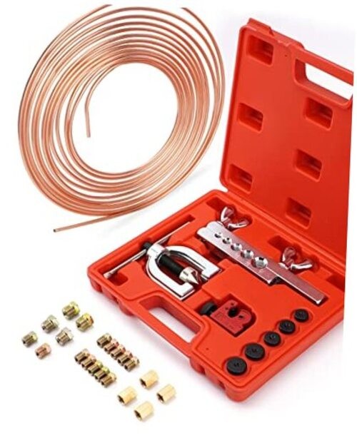 25 ft 3/16 Copper Coated Brake Line Kit (Includes 16 Fittings 3/16″ Brake Lines