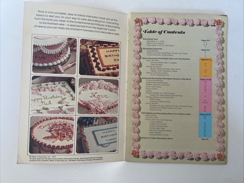 Basic Cake Decorating The Wilton Way Booklet 1975 Vintage Cake Instruction MCM gallery