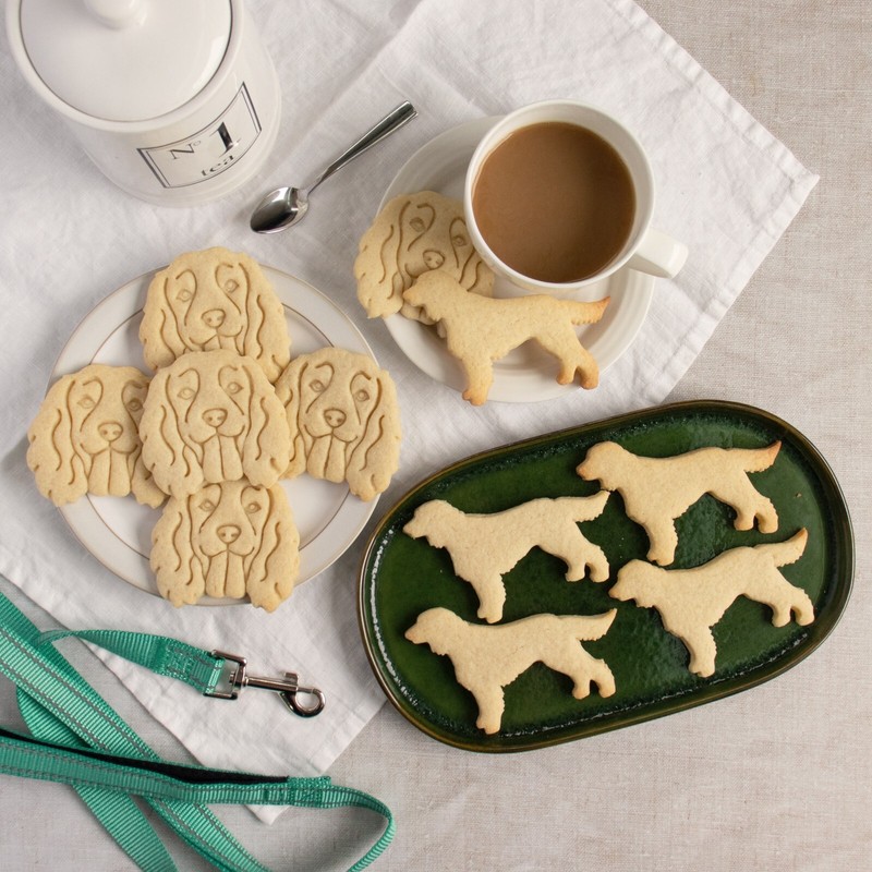 Working Cocker Spaniel Cookie Cutters Set - dog portrait treats animal shelter gallery