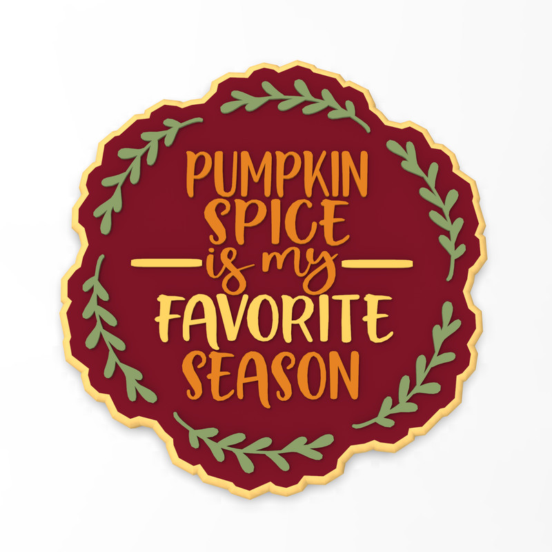 Pumpkin Spice Season Cookie Cutter & Stamp | Leaves Pumpkin Fall Decor Autumn gallery