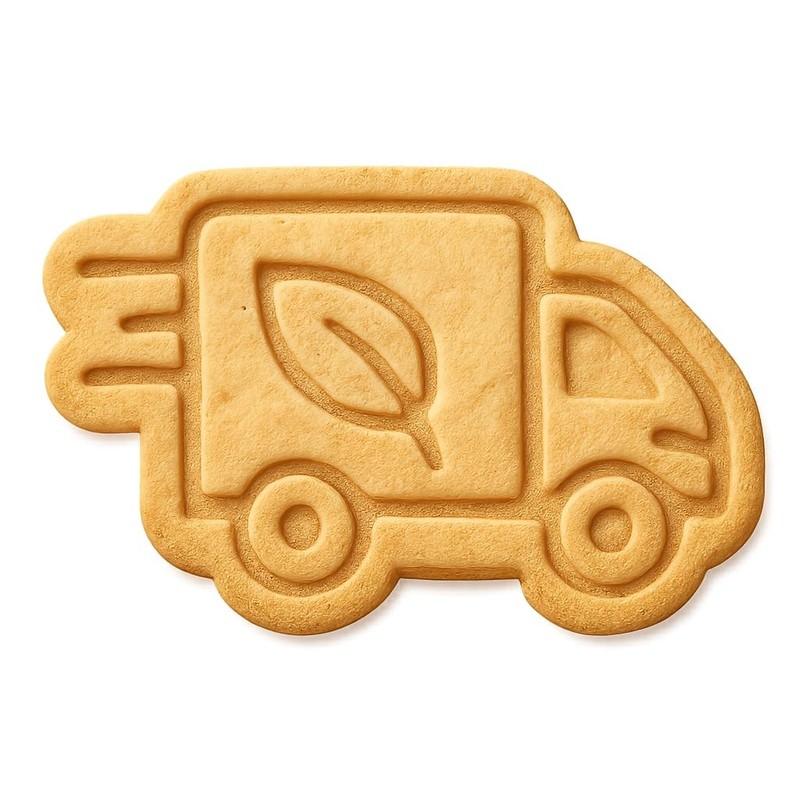 Eco Green Truck Cookie Cutter & Stamp 4x2.8" Green Baking Kitchen Tool gallery