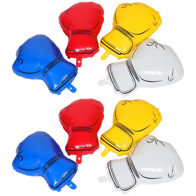 8Pcs Inflatable Boxing Gloves Balloons Assorted Color Lightweight Party Supplies gallery