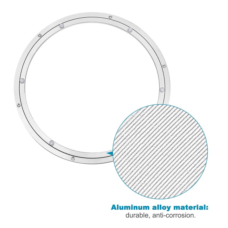 Aluminum Lazy Susan Metal Rotating Turntable 24 Inch for Dining Table Silver gallery
