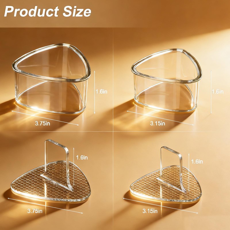 2PCS Clear Large Onigiri &Triangle Rice Ball Mold for Sushi – Non-Stick, BPA-Fre gallery