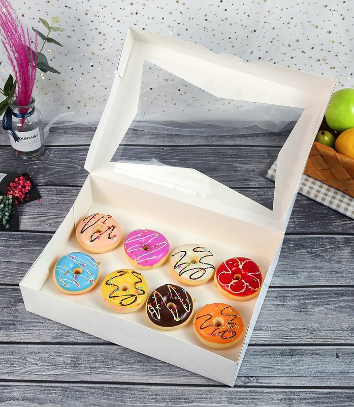 15-PACK White Pastry Bakery Box 16x11x2.75inchLarge DonutsMuffinsCookies Boxe... gallery