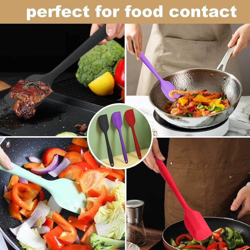 Silicone Spatula Set 6 Pa 8.5 inch Small Rubber Spatula Heat Resistant gallery