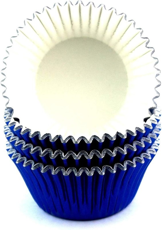 60g Paper Foil Cupcake Liners Standard Baking Cups 100 Pcs Non-Stick Navy Blue gallery